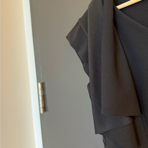 Scapa Lauren Perre M Asymmetrical shoulder Black Dress EUC vintage - Picture 4 of 14